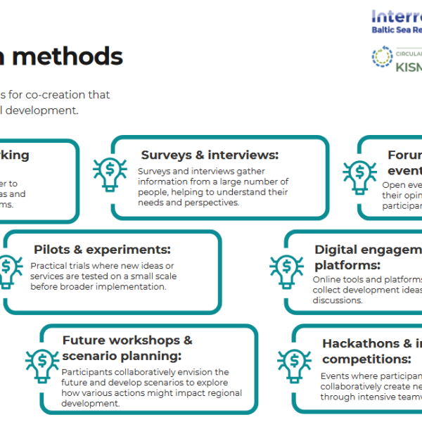 Methods of the Co-creation model for regional development, South Savo (excerpt)